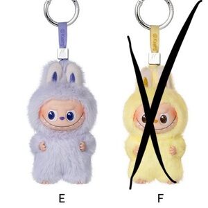 POP MART Vinyl Plush Pendant, Authentic POPMART Pin for Love Labubu, E